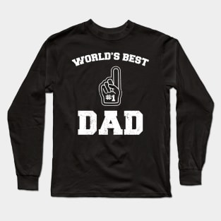 World's Best Dad Father's Day Daddy Sport Distressed Long Sleeve T-Shirt